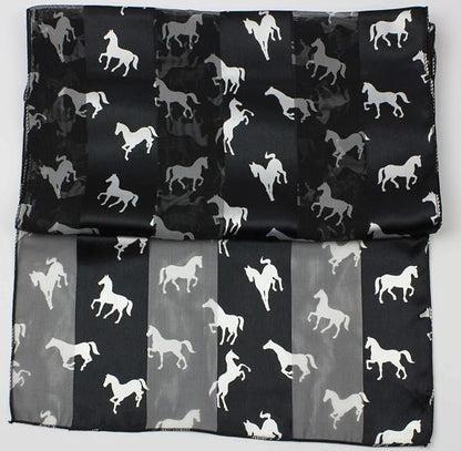 Horse print soft silky scarf