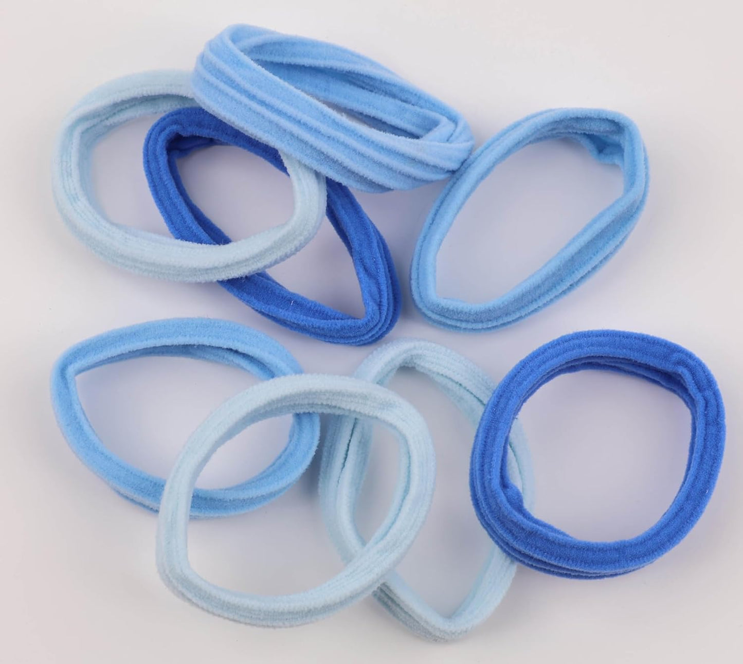 8pcs ribbed ponytail bands