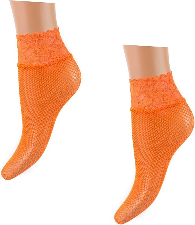 Fishnet ankle Socks Lace top
