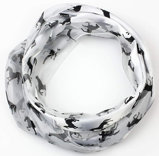 Horse print soft silky scarf