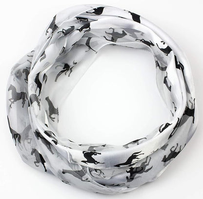 Horse print soft silky scarf