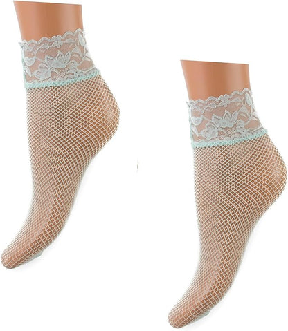 Fishnet ankle Socks Lace top
