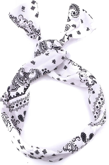 Paisley bandana printed bow knotted headband