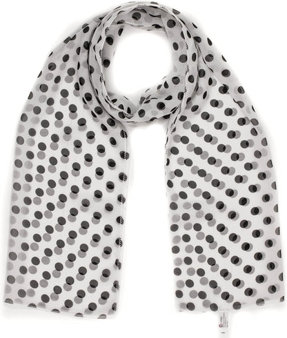 POLKA DOT CHIFON NECK WRAP