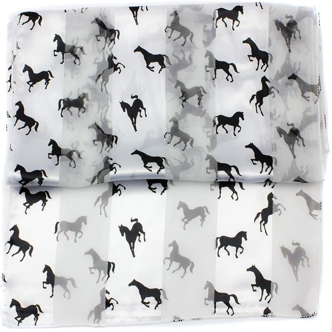 Horse print soft silky scarf