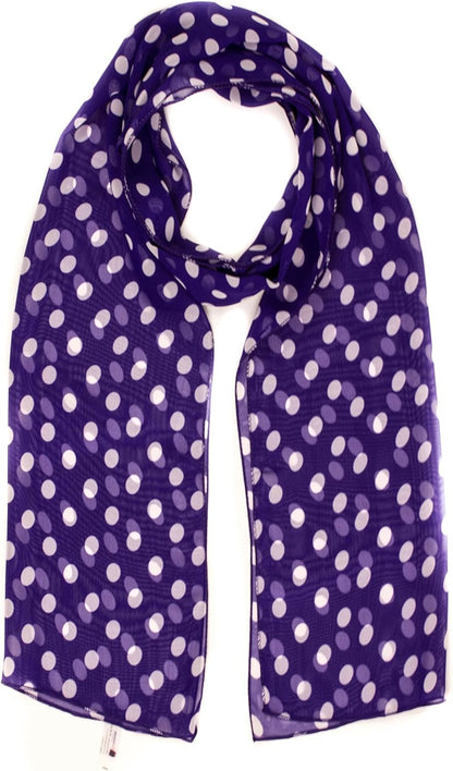 POLKA DOT CHIFON NECK WRAP