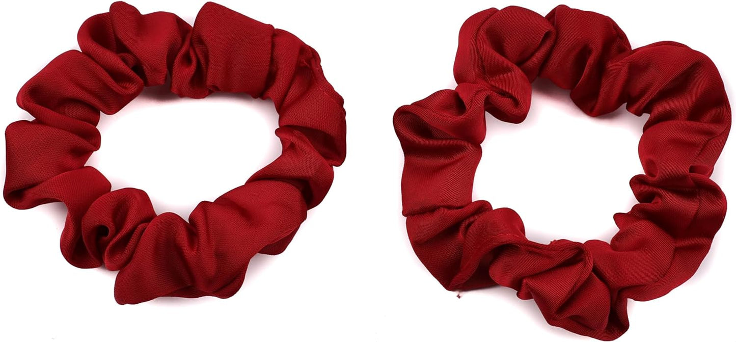 2pcs small luxurious satin hair tie