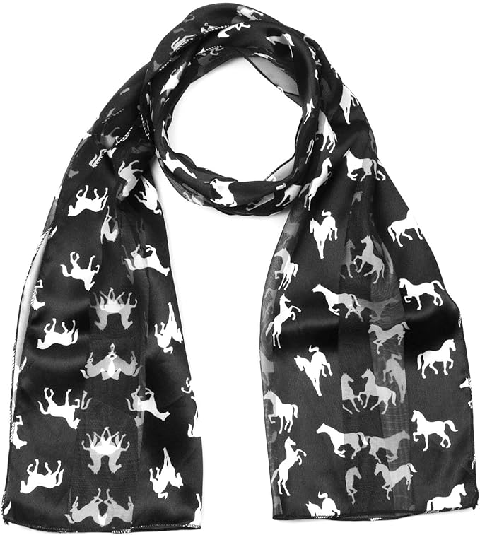 Horse print soft silky scarf