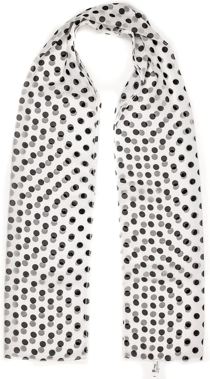 POLKA DOT CHIFON NECK WRAP