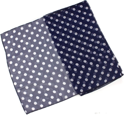POLKA DOT CHIFON NECK WRAP
