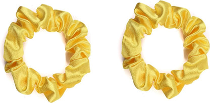 2 pcs Small plain satin hair  scrunchies