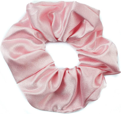 Large Plain Satin Hair Scrunchie