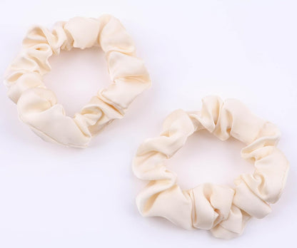 2pcs small luxurious satin hair tie