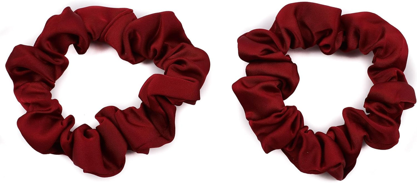 2pcs small luxurious satin hair tie