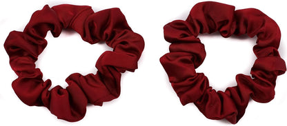 2pcs small luxurious satin hair tie
