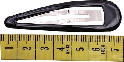 Large Epoxy Hair Snap Clips (4-Pack) - No-Slip Sleepies Barrettes for Women & Girls