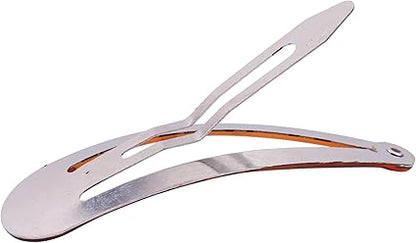 Large Epoxy Hair Snap Clips (4-Pack) - No-Slip Sleepies Barrettes for Women & Girls