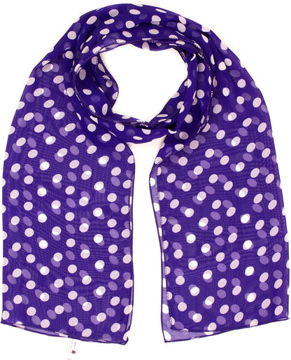 POLKA DOT CHIFON NECK WRAP
