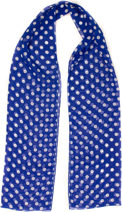 POLKA DOT CHIFON NECK WRAP