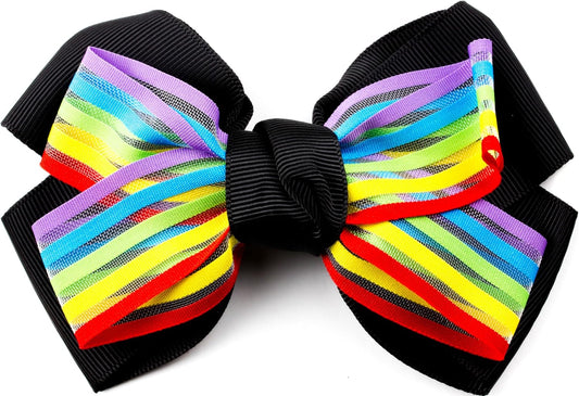 Rainbow strip bow clip