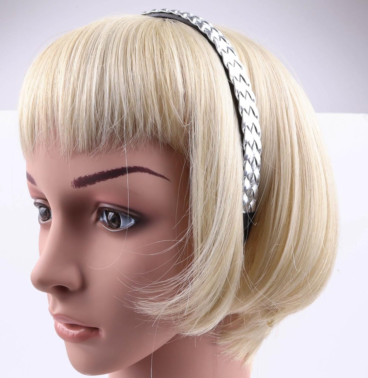 Twist braided faux leather headband