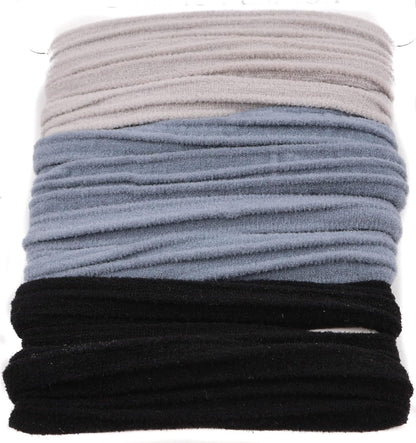 8pcs ribbed ponytail bands