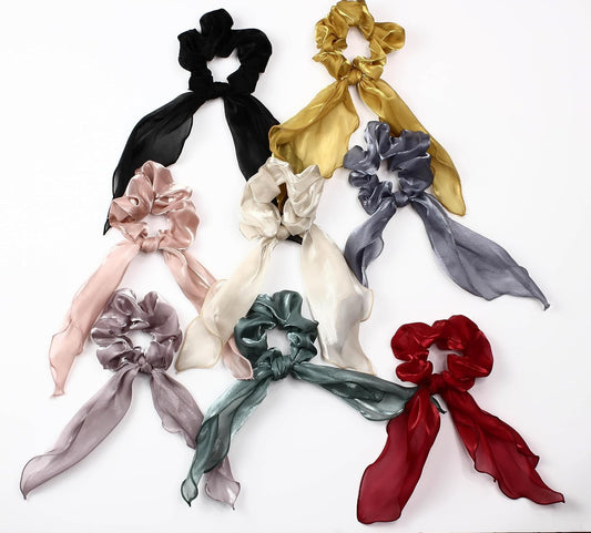 Chiffon Organza tail scrunchies
