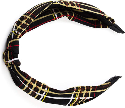 Classic tartan knotted headband