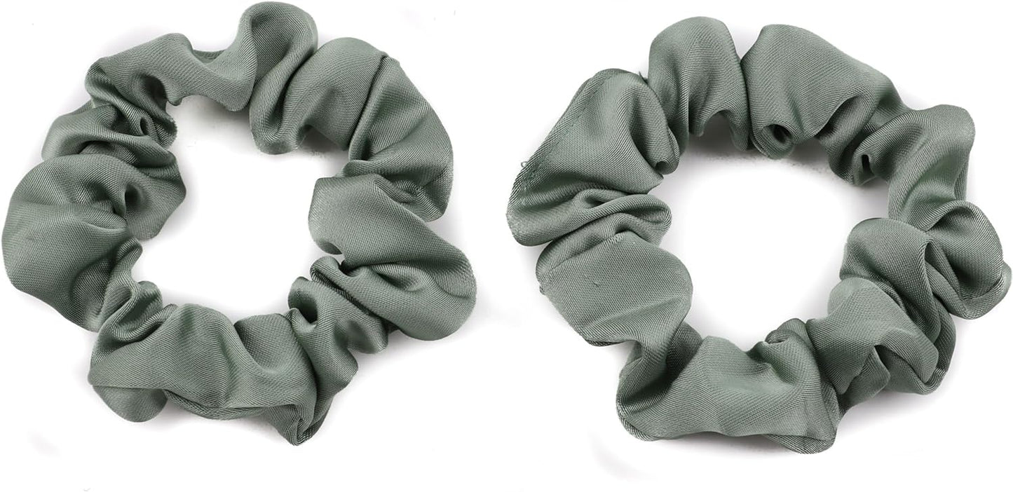 2pcs small luxurious satin hair tie