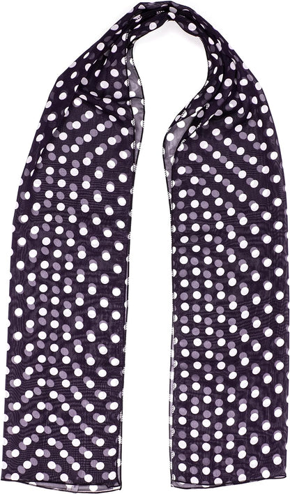 POLKA DOT CHIFON NECK WRAP