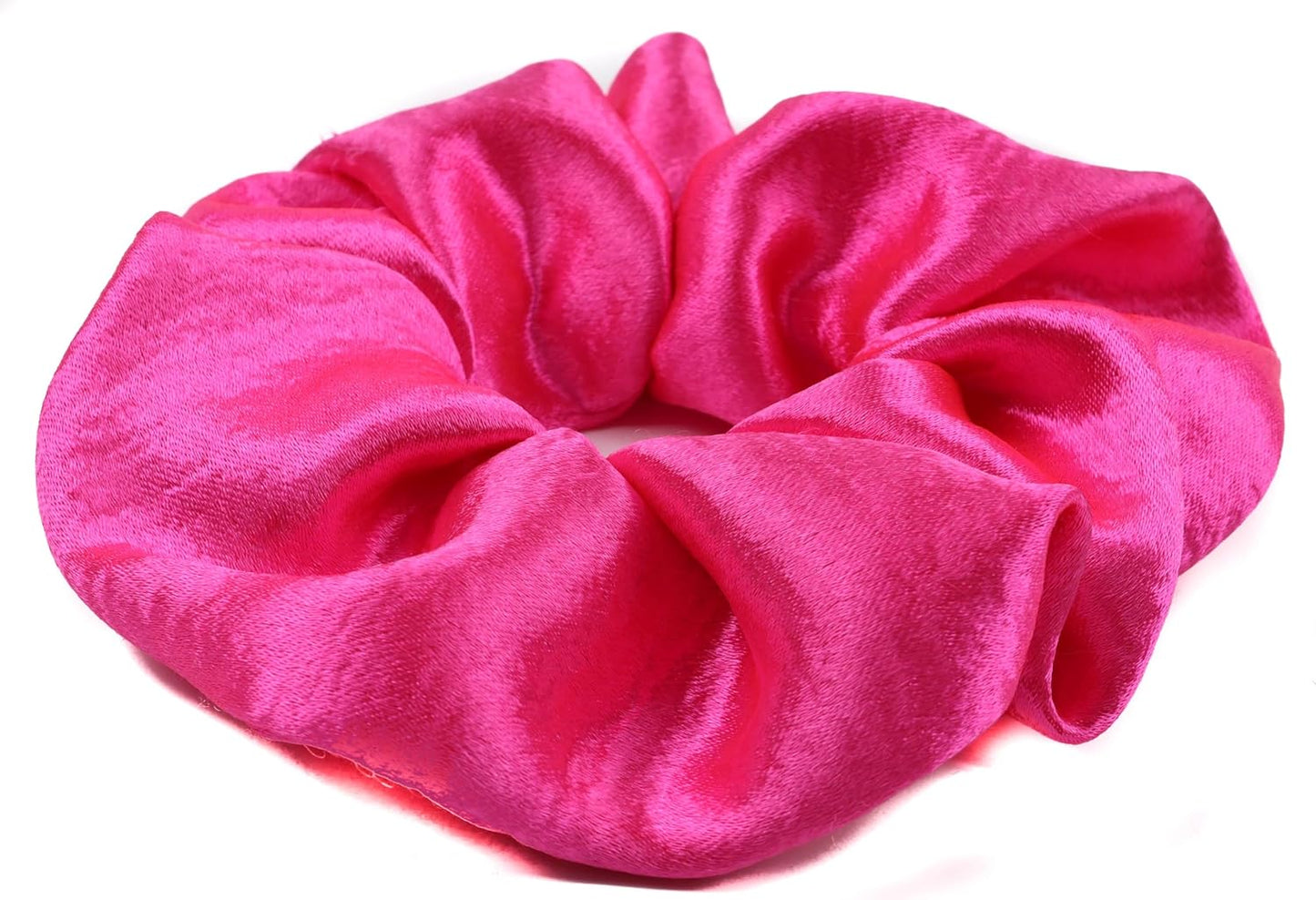 Large Plain Satin Hair Scrunchie