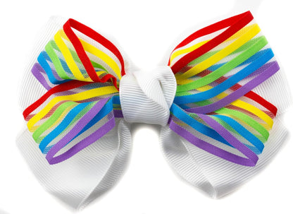 Rainbow strip bow clip