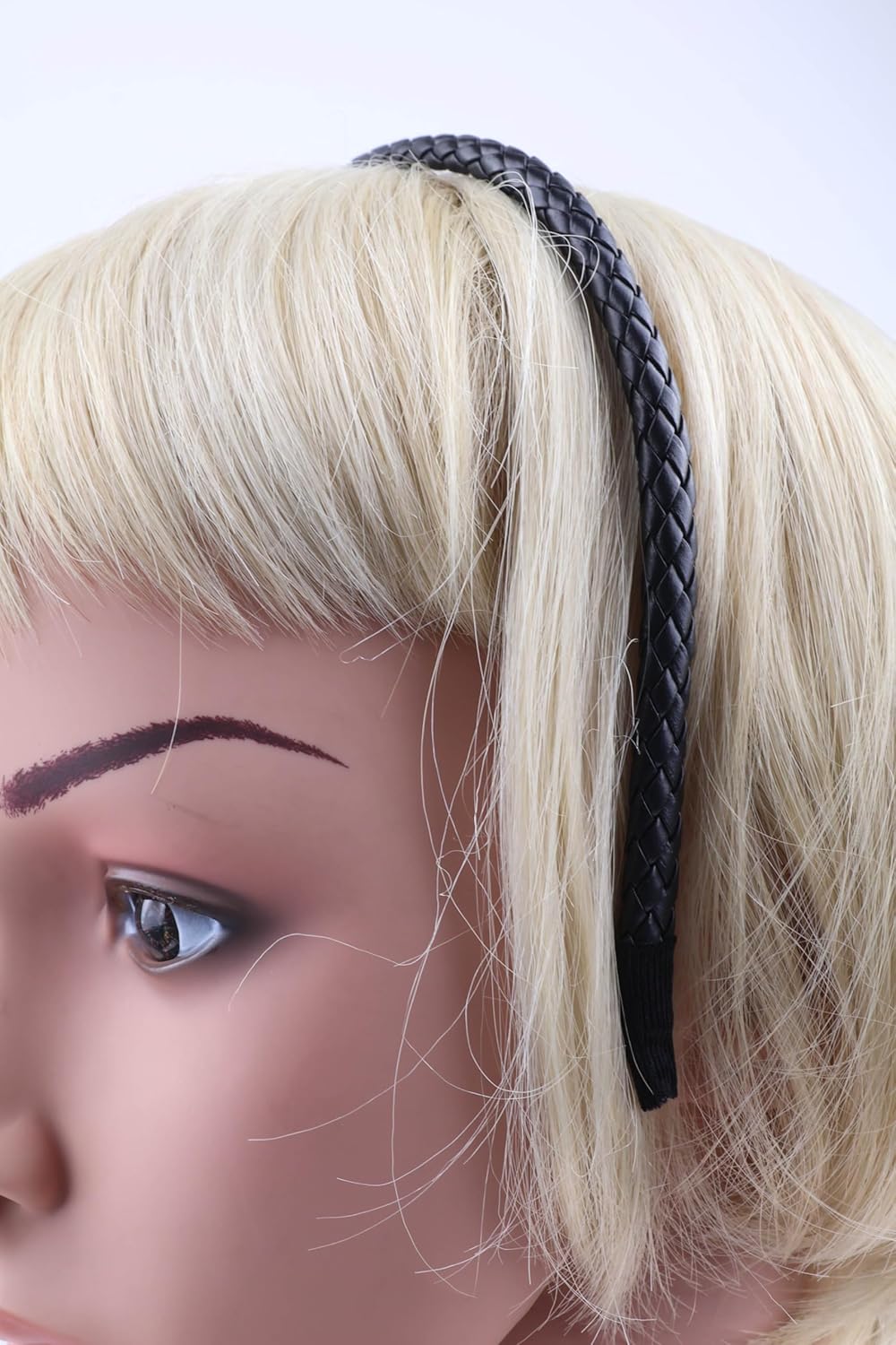 Braided  PU faux leather headband