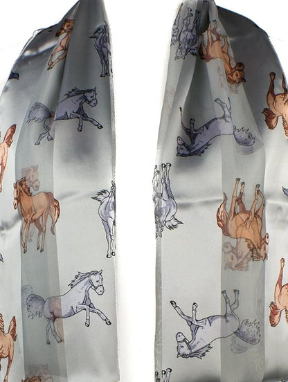 Horse print soft silky scarf