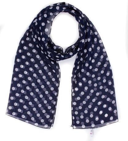 POLKA DOT CHIFON NECK WRAP