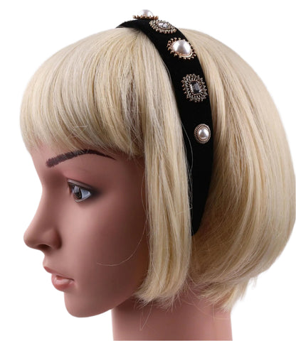 Pearl and crystal headband