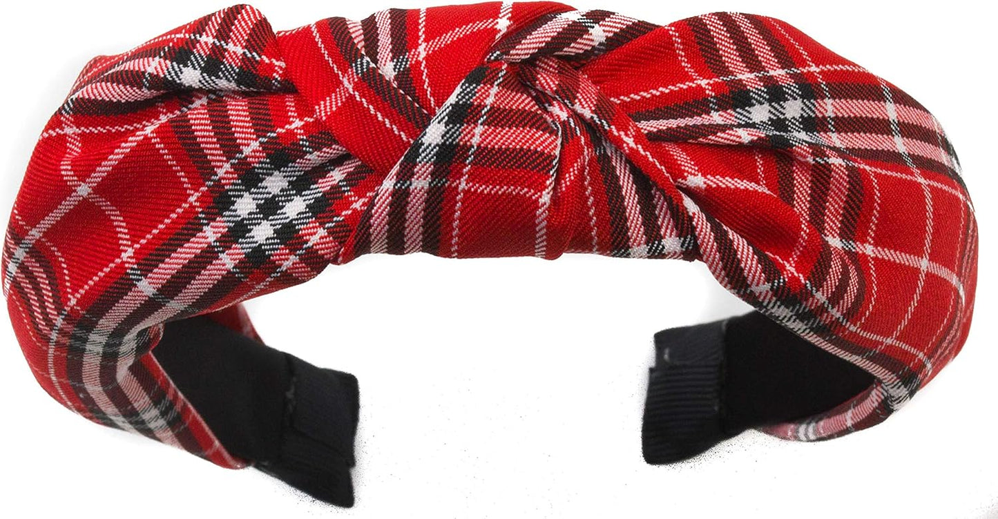 Classic tartan knotted headband