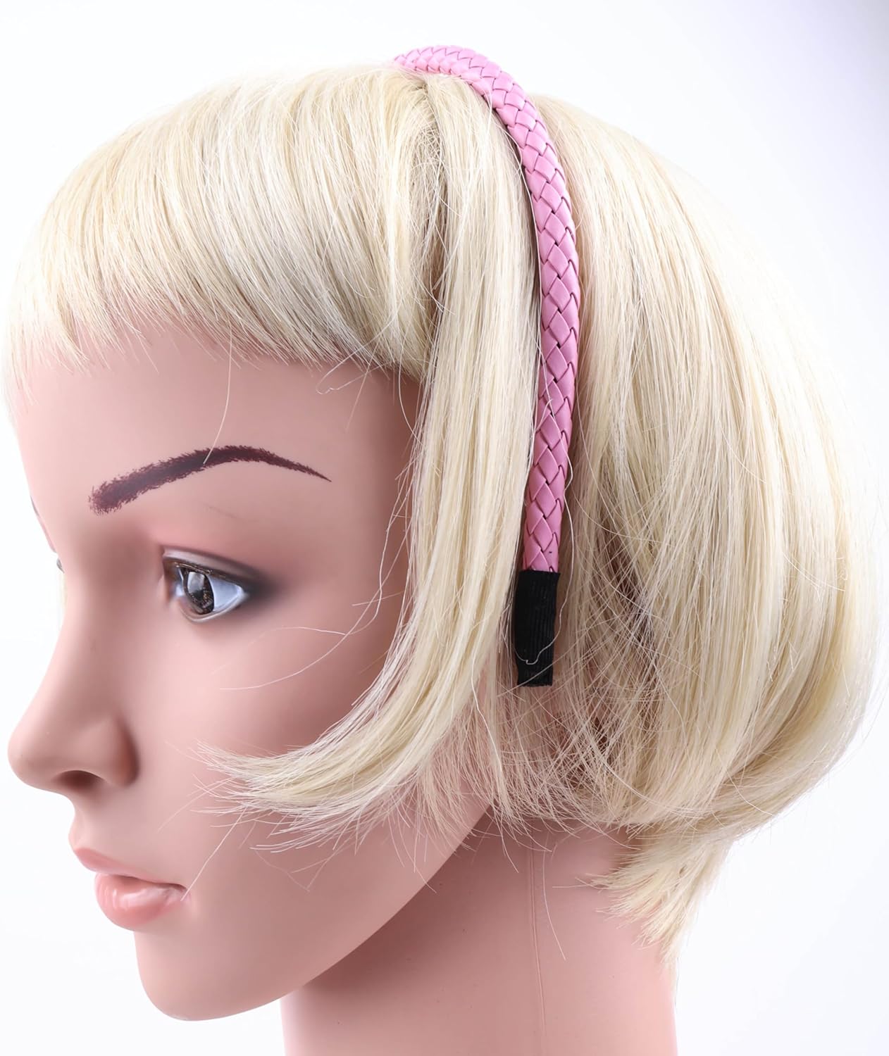Braided  PU faux leather headband