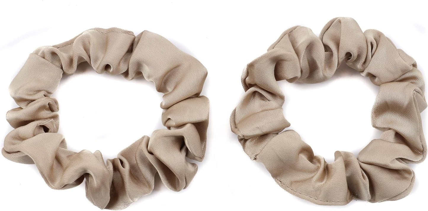 2pcs small luxurious satin hair tie