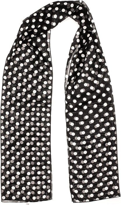 POLKA DOT CHIFON NECK WRAP