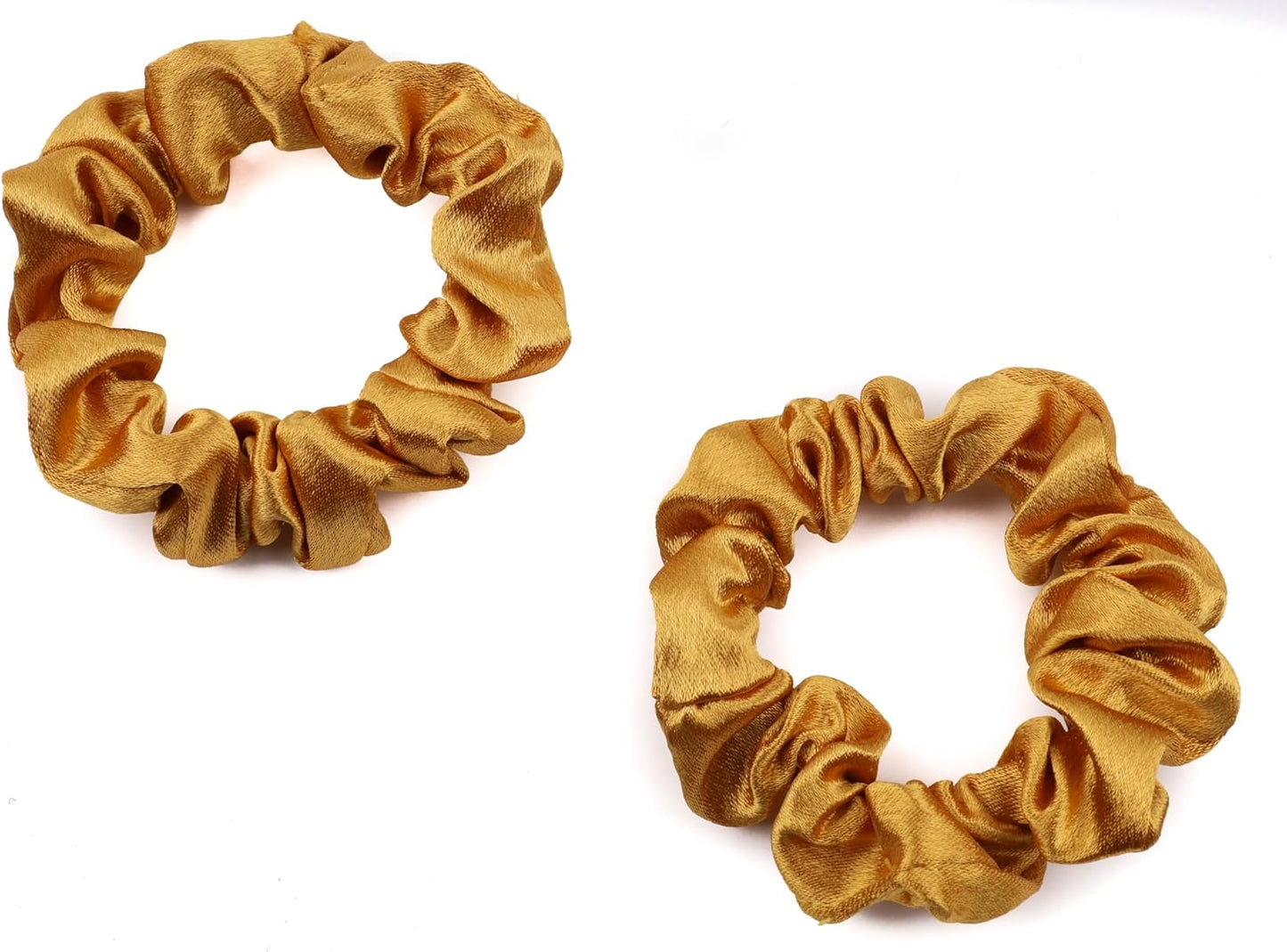 2 pcs Small plain satin hair  scrunchies