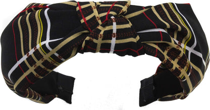 Classic tartan knotted headband