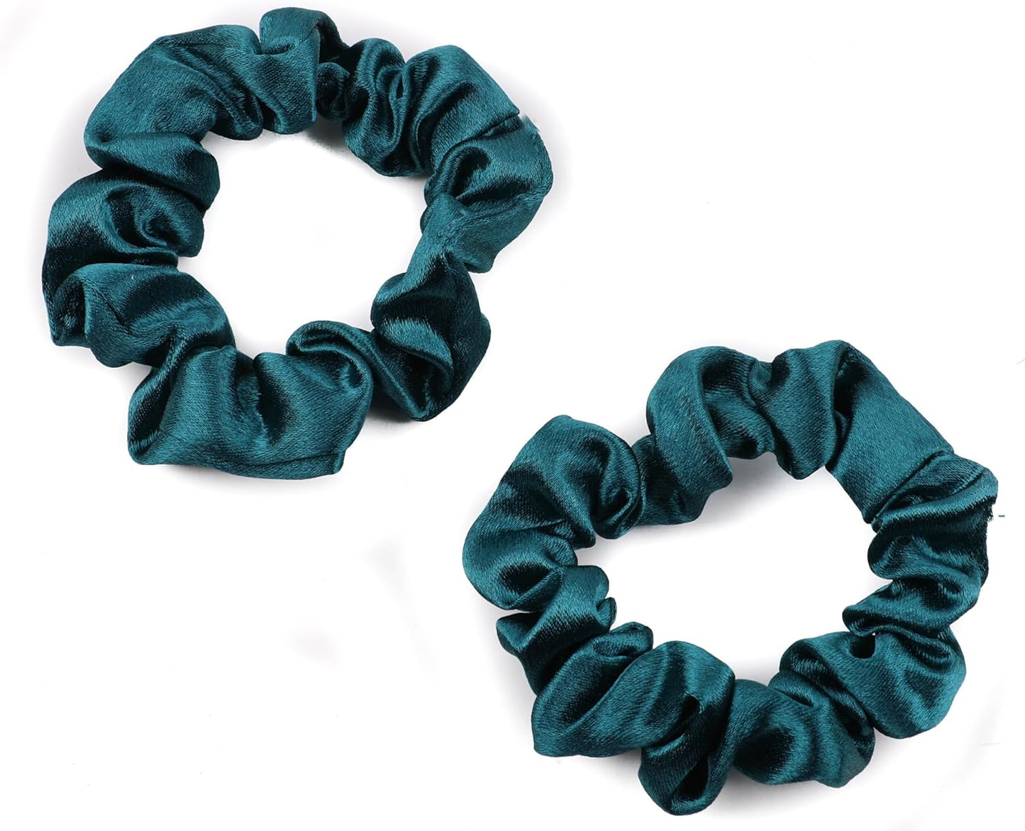 2 pcs Small plain satin hair  scrunchies