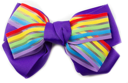 Rainbow strip bow clip