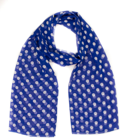 POLKA DOT CHIFON NECK WRAP