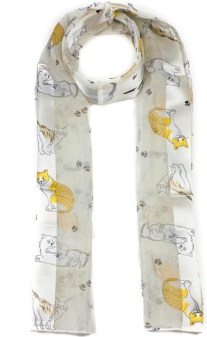 Cat printed scarves