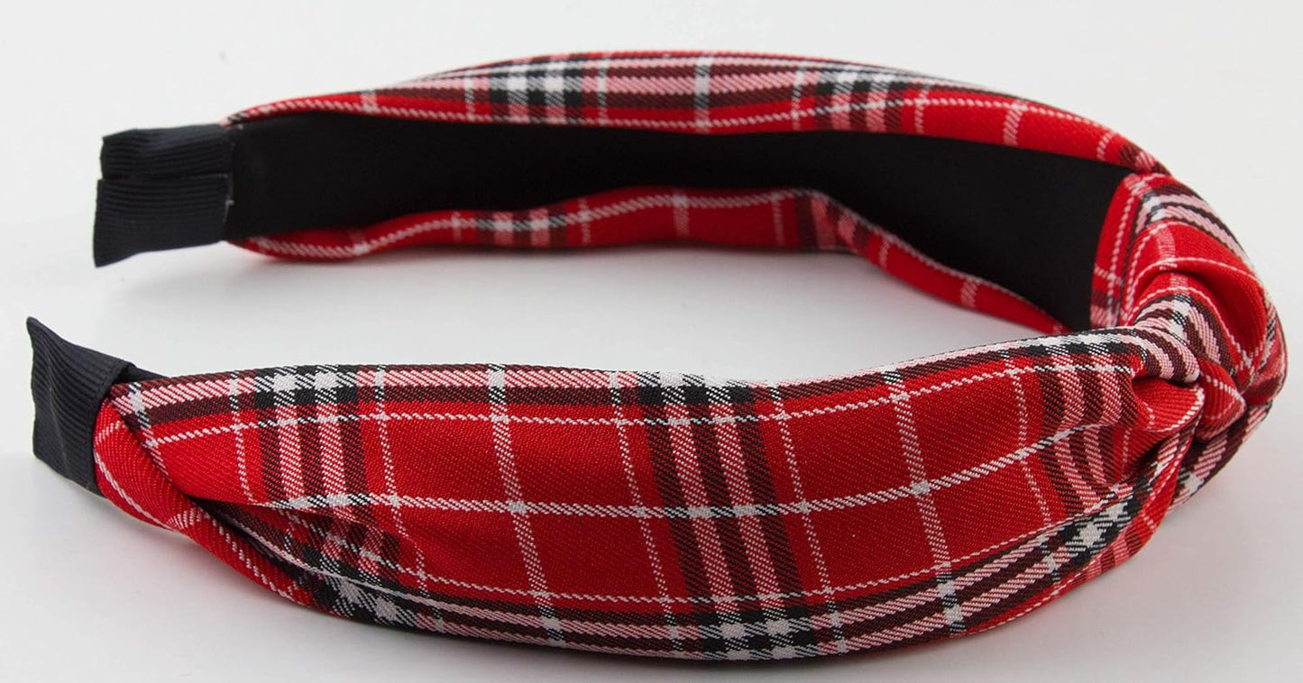 Classic tartan knotted headband