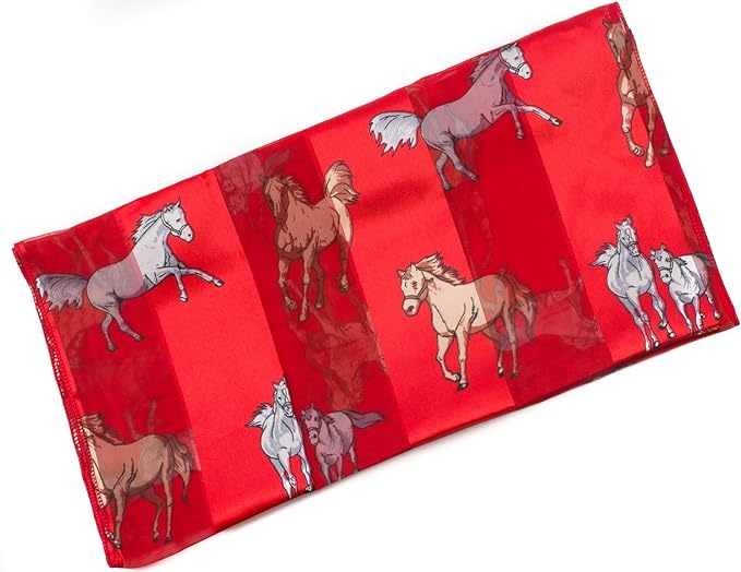 Horse print soft silky scarf