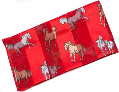 Horse print soft silky scarf