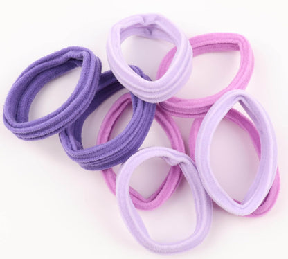 8pcs ribbed ponytail bands